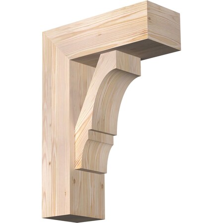 Ekena Millwork Balboa Block Smooth Bracket w/ Offset Brace, Douglas Fir, 7 1/2"W x 20"D x 28"H BKT0806X20X28BOA05SDF